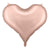 Идеи за Свети Валентин - Голям Фолио Балон Сърце Сатен в Розово Злато