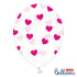 Прозрачни Балони със Сърца Цвят Циклама