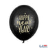 Черни Латексови Балони със Златен Принт "Happy New Year"