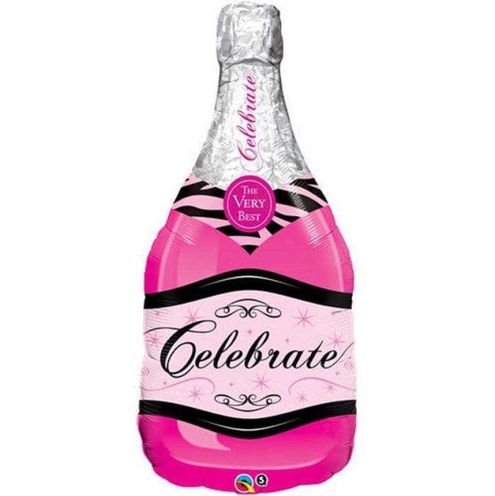 Фолио балон бутилка "Celebrate" с цветен дизайн, размер 99 см, идеален за рожден ден, парти или празнична декорация, Emotions Factory