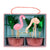 Комплект от кошнички и топери за мъфини с Фламинго и Палмови Листа