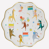 Circus Animal Party Plates, 27cm (8pcs/pack)