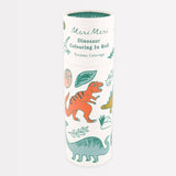 Dinosaur Coloring Set - Drawing Roll + Pencils for Kids