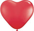 Мини Латексови Балони Сърце, Червен Пастел - 15см