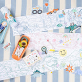 Dinosaur Coloring Set - Drawing Roll + Pencils for Kids