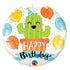 Фолио балон "Happy Birthday", кактус - 46см
