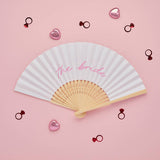 Paper fan for a bride, white