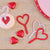 Топери за Торта Сърца, червени и розови - Украса за Деня на Влюбените Свети Валентин