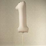Foil balloons number 86cm, matte beige