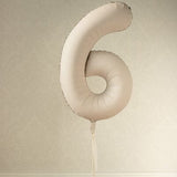 Foil balloons number 86cm, matte beige