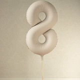 Foil balloons number 86cm, matte beige