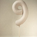 Foil balloons number 86cm, matte beige
