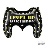 Рожден ден на Геймър - Фолиев балон Геймърска Конзола LEVEL UP Birthday
