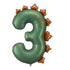 Фолиев балон цифра 3 с динозавър, 92см