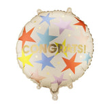 Foil balloon round "Congrats", 35x35 cm, assorted