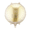 Фолиев балон с надпис You Are The Best, размер 35 x 35 см, бежов и златен цвят, подходящ за пълнене с въздух или хелий, идеален за подарък, изненада и празнуване на успех, Emotionsfactory.bg
