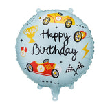 Foil Balloon ''Happy Birthday'', Racing Cars (45cm)