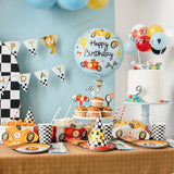 Foil Balloon ''Happy Birthday'', Racing Cars (45cm)