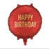 Фолиев балон „Happy Birthday“, червен – 45см
