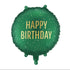Фолиев балон „Happy Birthday“, зелен – 45см