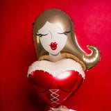 Foil Balloon Woman, 57x74.5cm