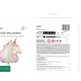Foil balloon Unicorn, 52x61 cm, assorted