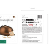 Foil Balloon Hedgehog, 58x36 cm, assorted