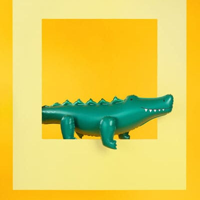 Standing foil balloon Crocodile, 126x36 cm, mix