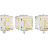 Foil Balloons Cubes "One" (28.5x53cm)