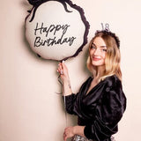 Foil birthday balloon with ribbons, 47.5x45cm