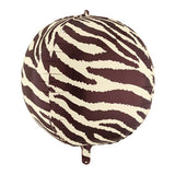Foil balloon sphere Safari party, Zebra (75cm)