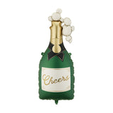 Foil Balloon Champagne (34x93cm), dark green