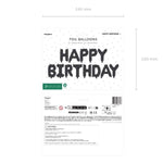 Фолиев балон „Happy Birthday“ в черен цвят за украса за рожден ден, Emotions Factory