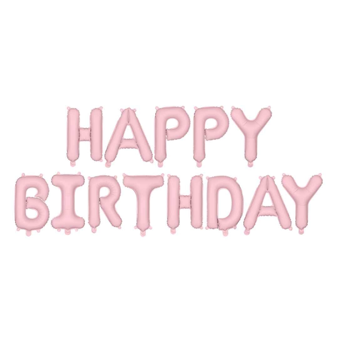 Фолиев балон „Happy Birthday“ в розов цвят за детски рожден ден на момиче, Emotions Factory