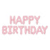 Фолиеви балони надпис „Happy Birthday“, розов (340х35см)
