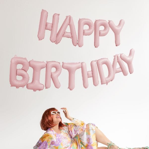 Фолиев балон „Happy Birthday“ в розов цвят за детски рожден ден на момиче, Emotions Factory