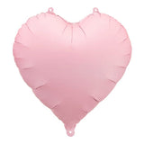 Foil balloon heart matte, pink, 45cm