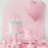 Foil balloon heart matte, pink, 45cm