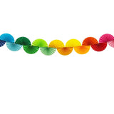 Paper garland Rainbow Fans, 2.5m, mixed