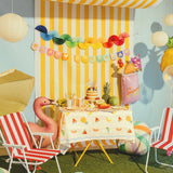 Paper garland Rainbow Fans, 2.5m, mixed