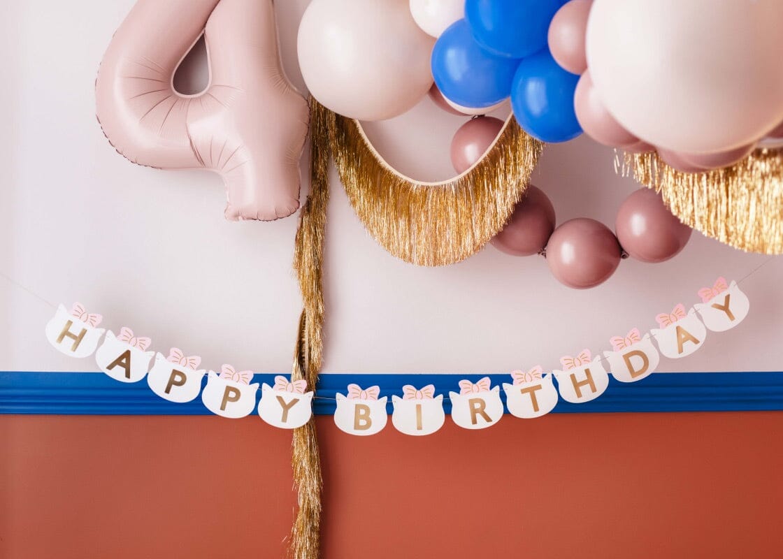 Парти Надпис с Котенца "Happy birthday", Надпис "Happy birthday", Emotions Factory