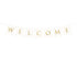Бял Банер със Златни букви "Welcome" - 15х95см