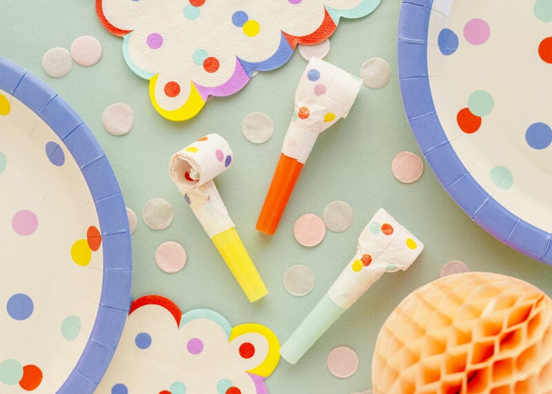 Party blowouts Confetti, mix (6 pcs./pack)