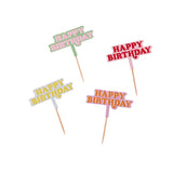 Cocktail sticks "Happy Birthday" (12 pcs/pack)