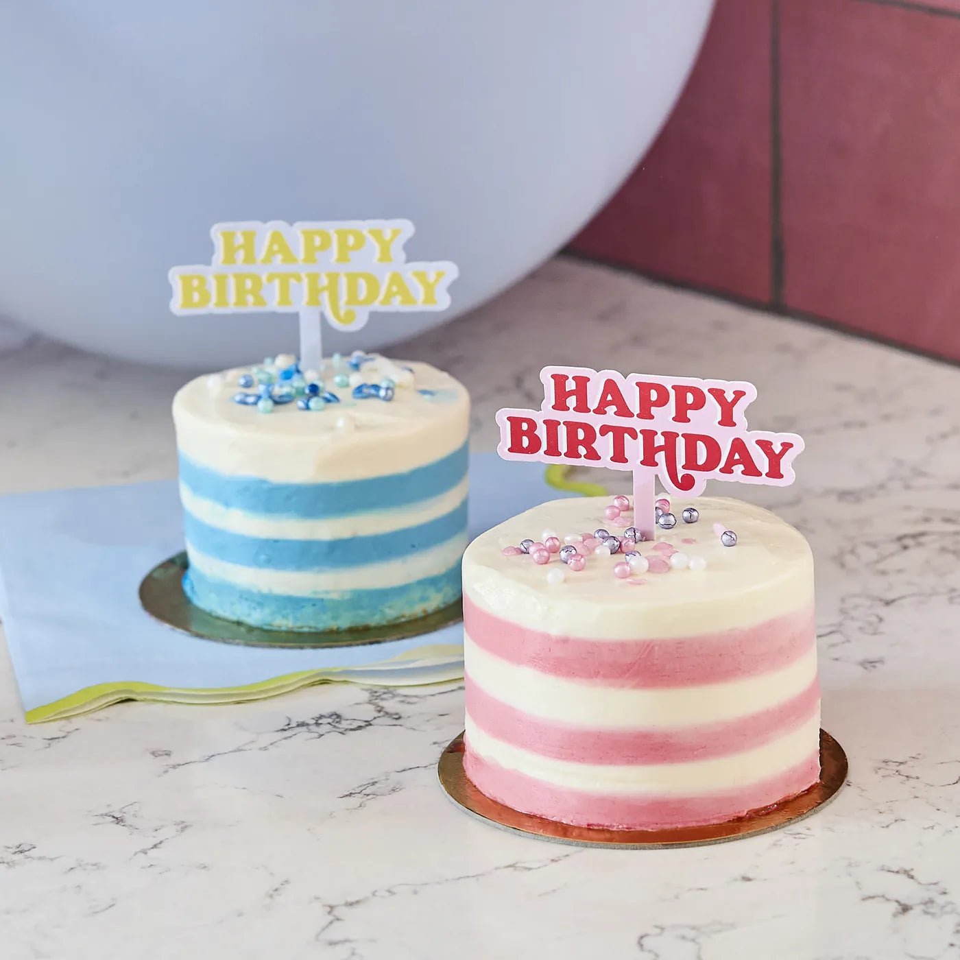 Парти клечки за хапки "Happy Birthday" (12бр./оп.)