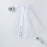Bridal veil with a ribbon for a bachelorette party