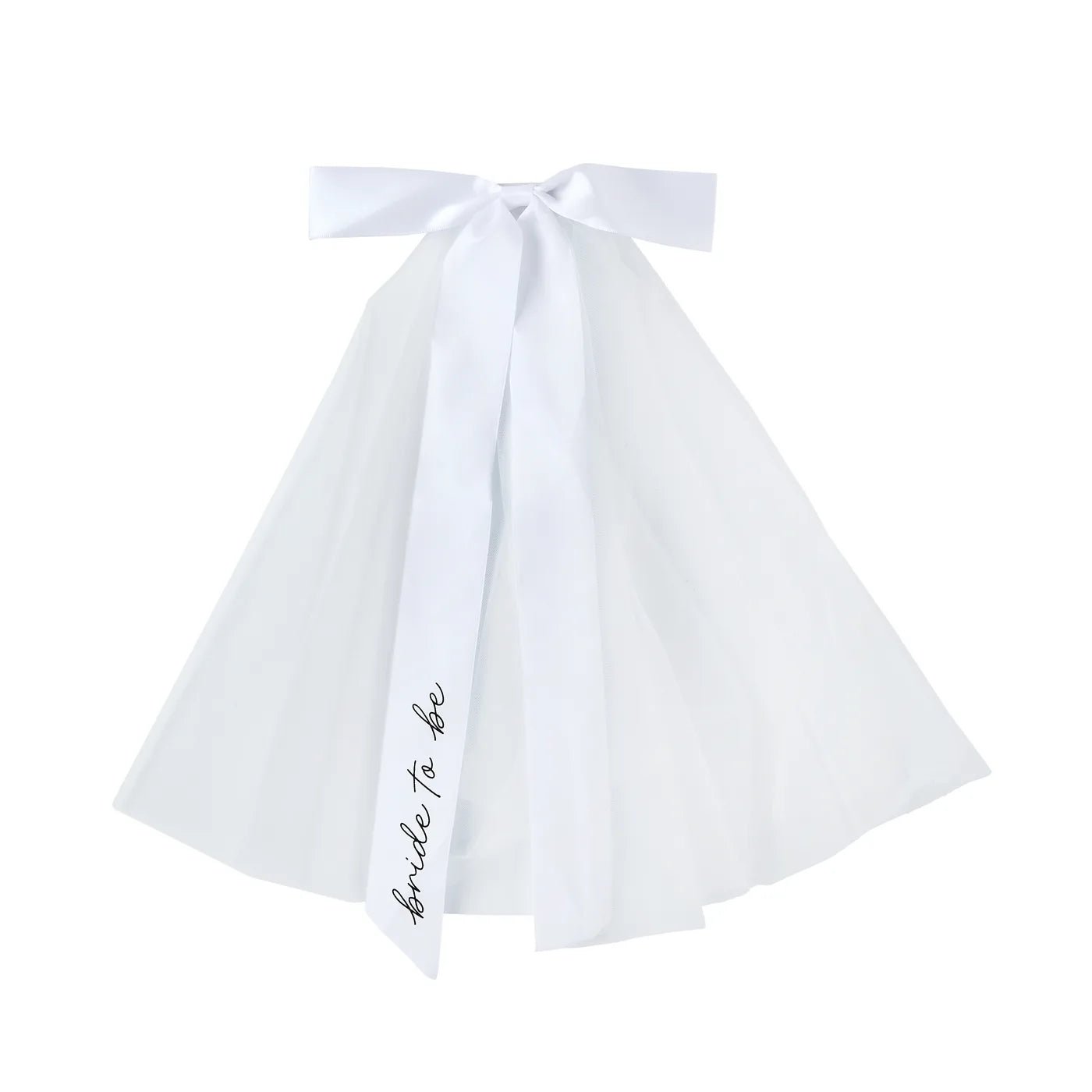 Bridal veil with a ribbon for a bachelorette party