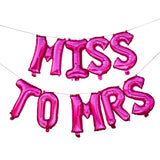 "Miss to Mrs" foil balloon garland, pink