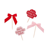 "She's Tying the Knot" Party Picks with Ribbons (12 pcs./pack)