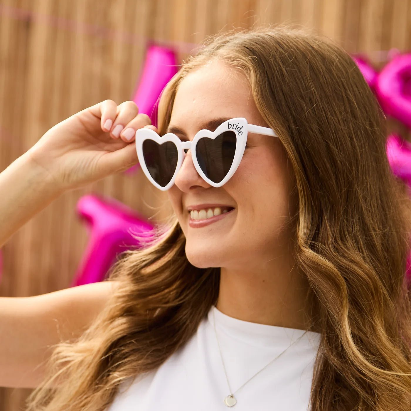White "Bride" glasses